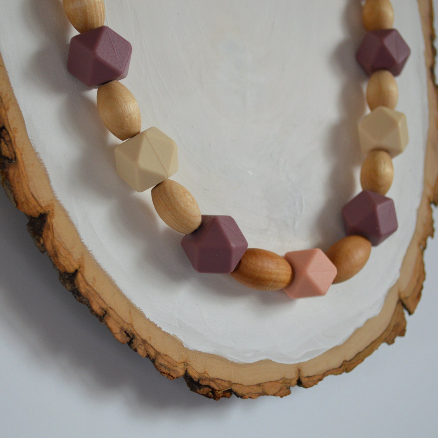 Wood Silicone Teething Necklace Nursing By Thewoodlingco On Etsy