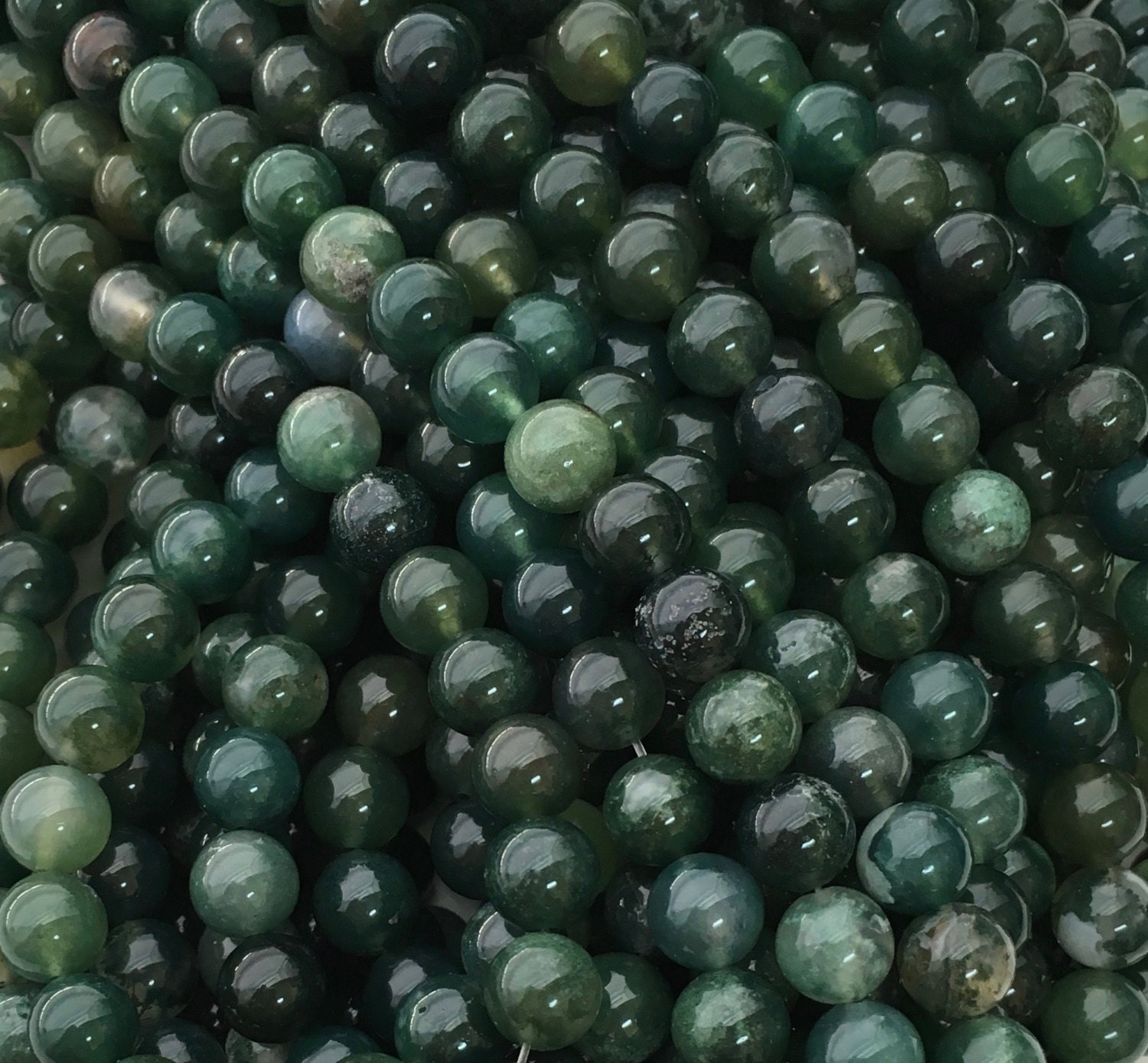 Green Moss Agate 8mm Beads Green Beads Moss Agate Beads