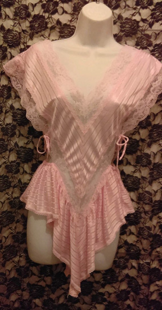 Vintage Lingerie Bodysuit Teddy Size Large Romper