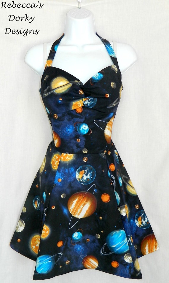 Outer Space Planet Dress Measurements In By RebeccasDorkyDesigns