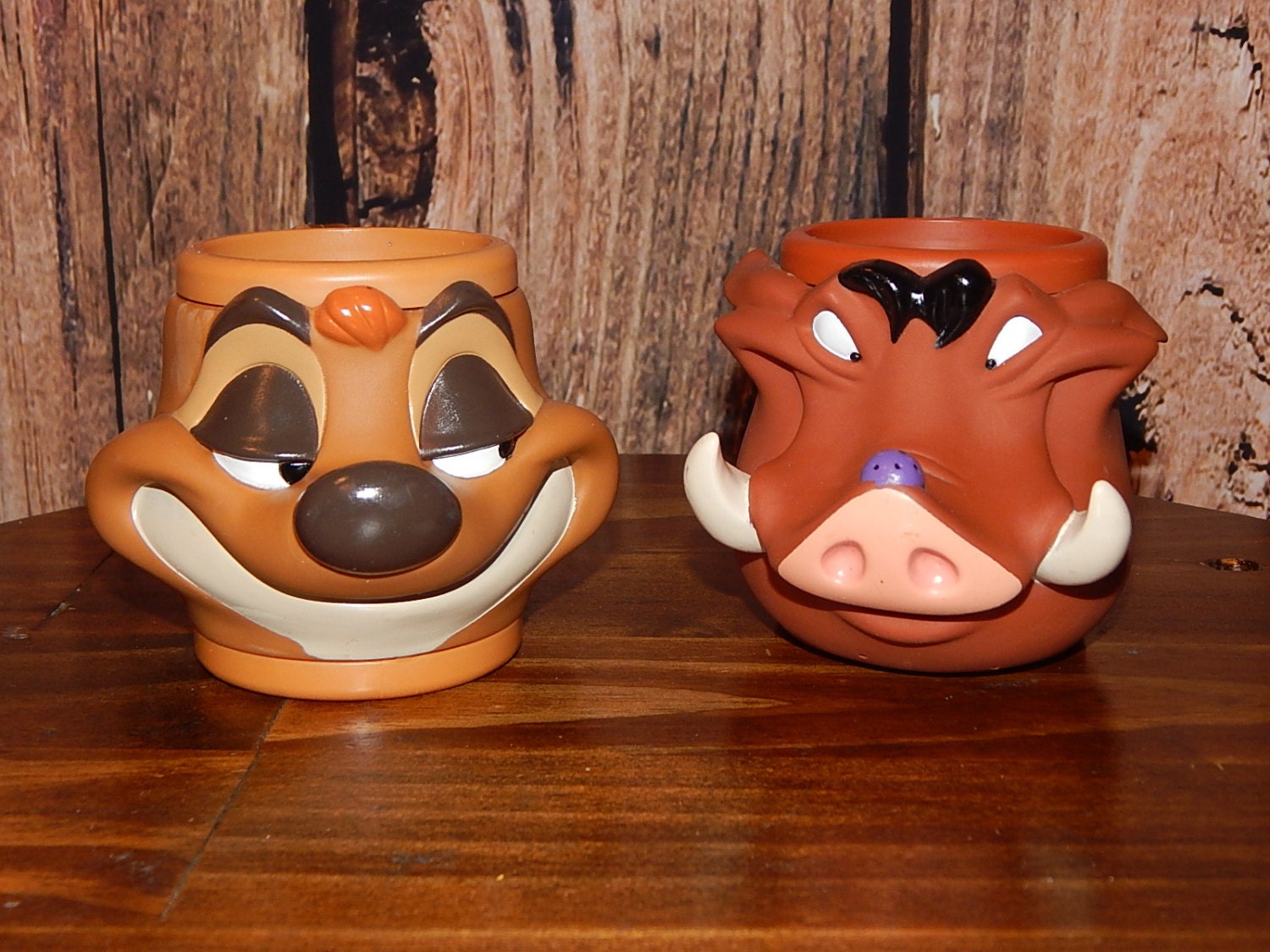 Vintage Disney Applause Lion King Mugs Pumbaa And Timon