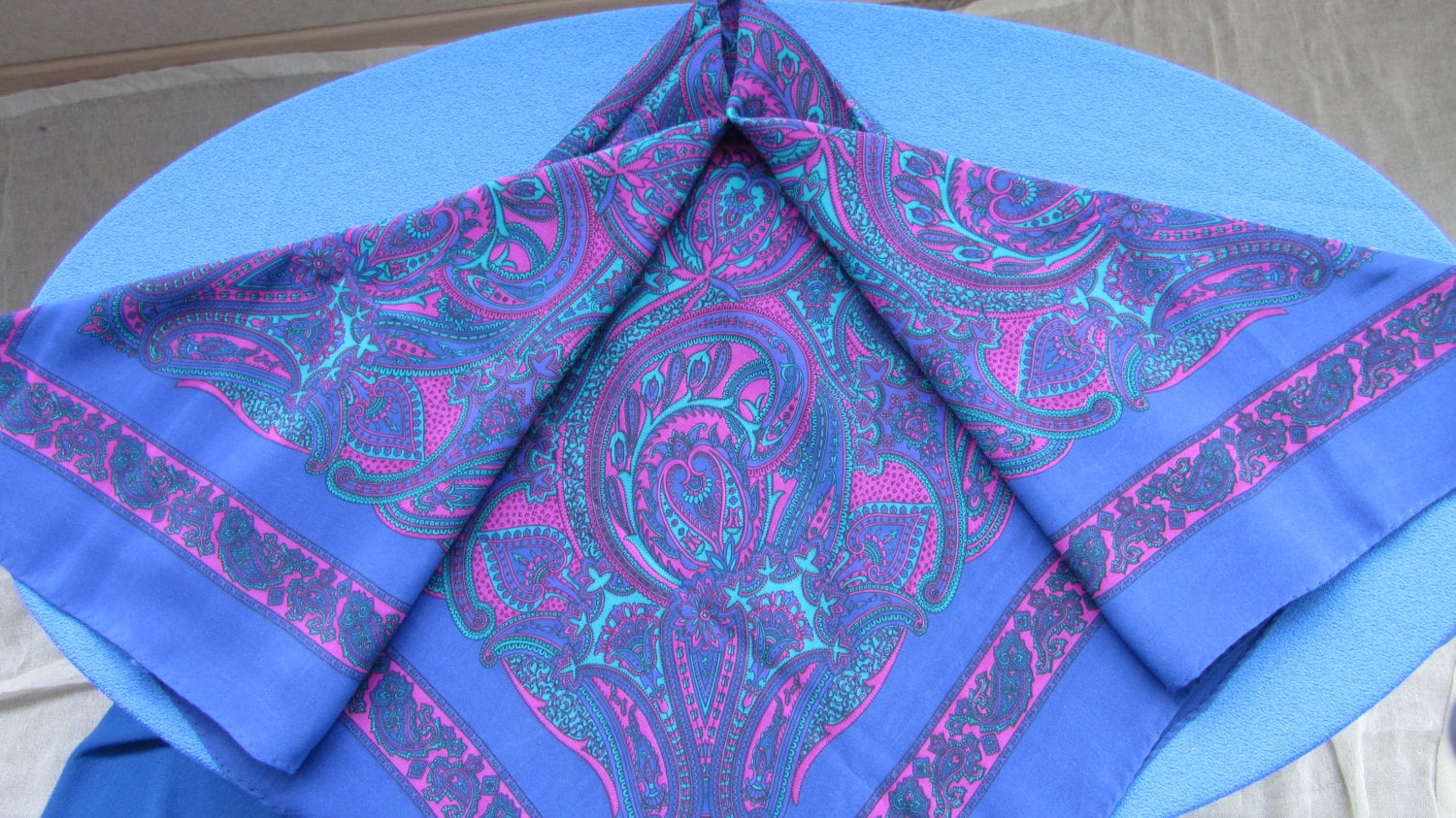 Purple Vintage shawl wrap, Ornaments silk shawl, Violet silk Spring shawl, Head