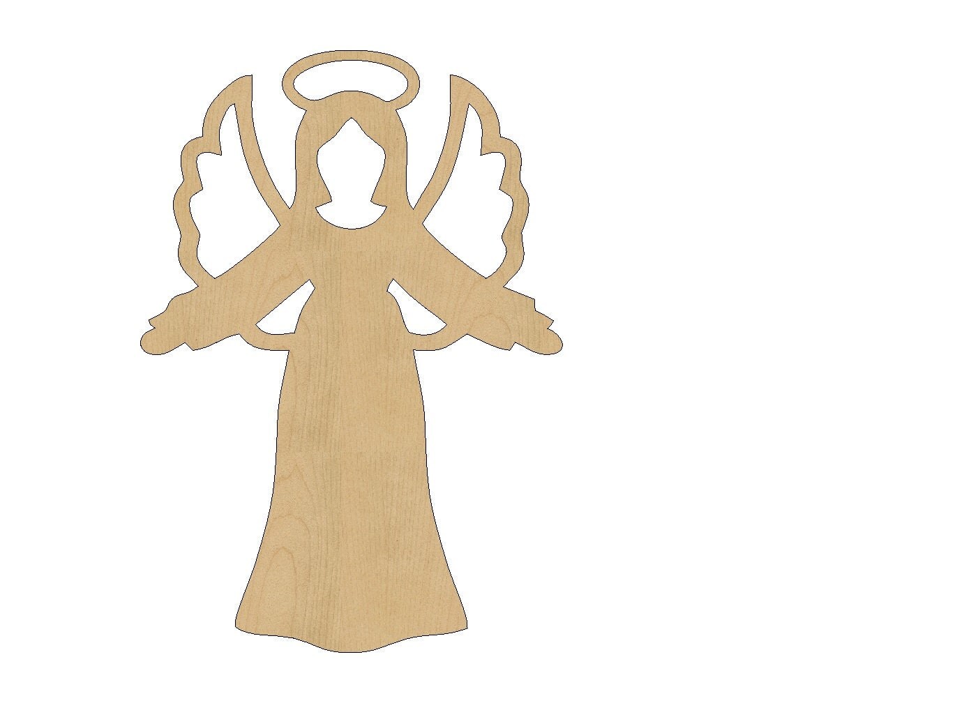 Angel Cutout Shape Laser Cut Unfinished Wood Shapes Craft