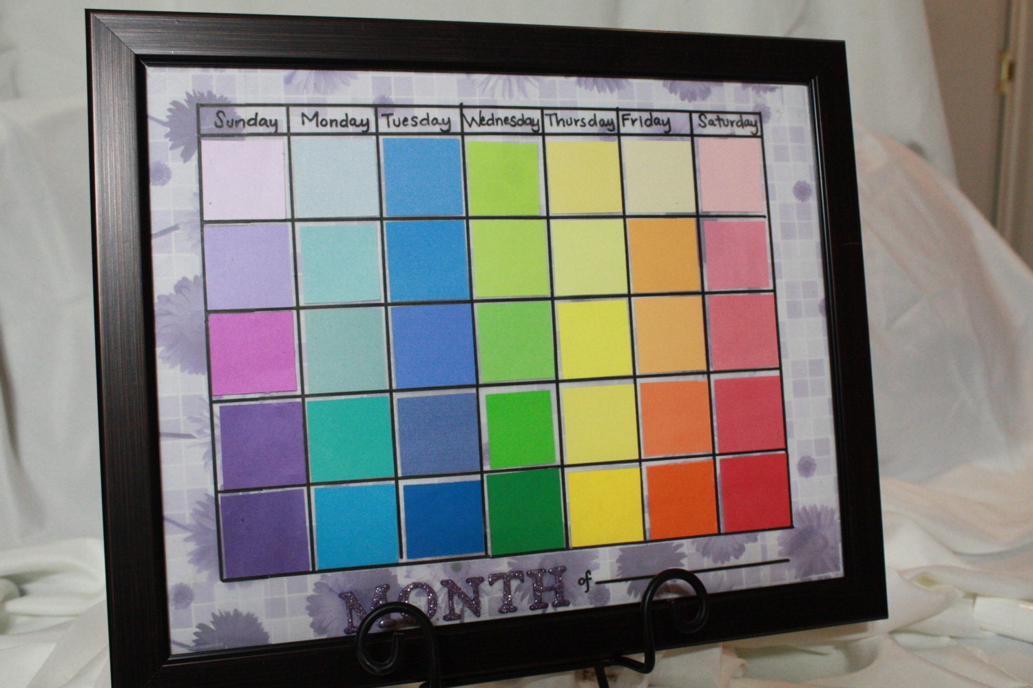 Color Block Changeable Calendar By Gatewaytimecreations On Etsy