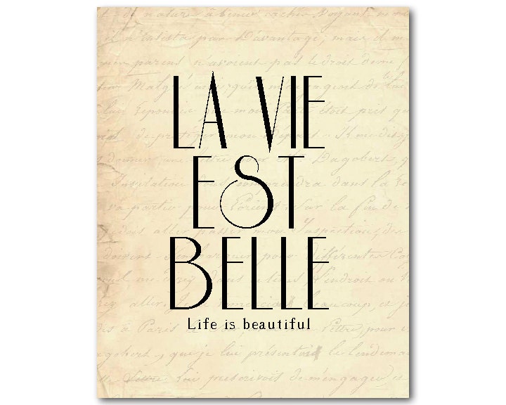 La Vie Est Belle Life Is Beautiful By SusanNewberryDesigns