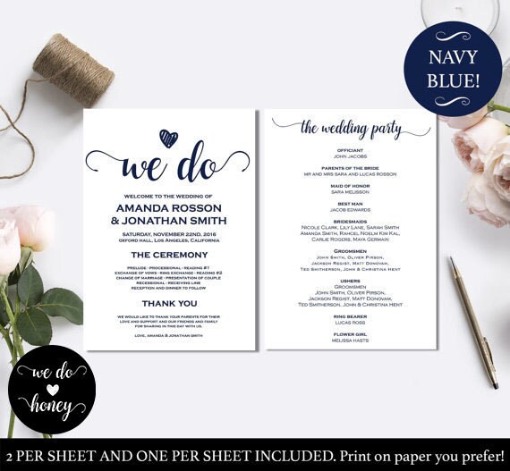 Print Wedding Programs Uk