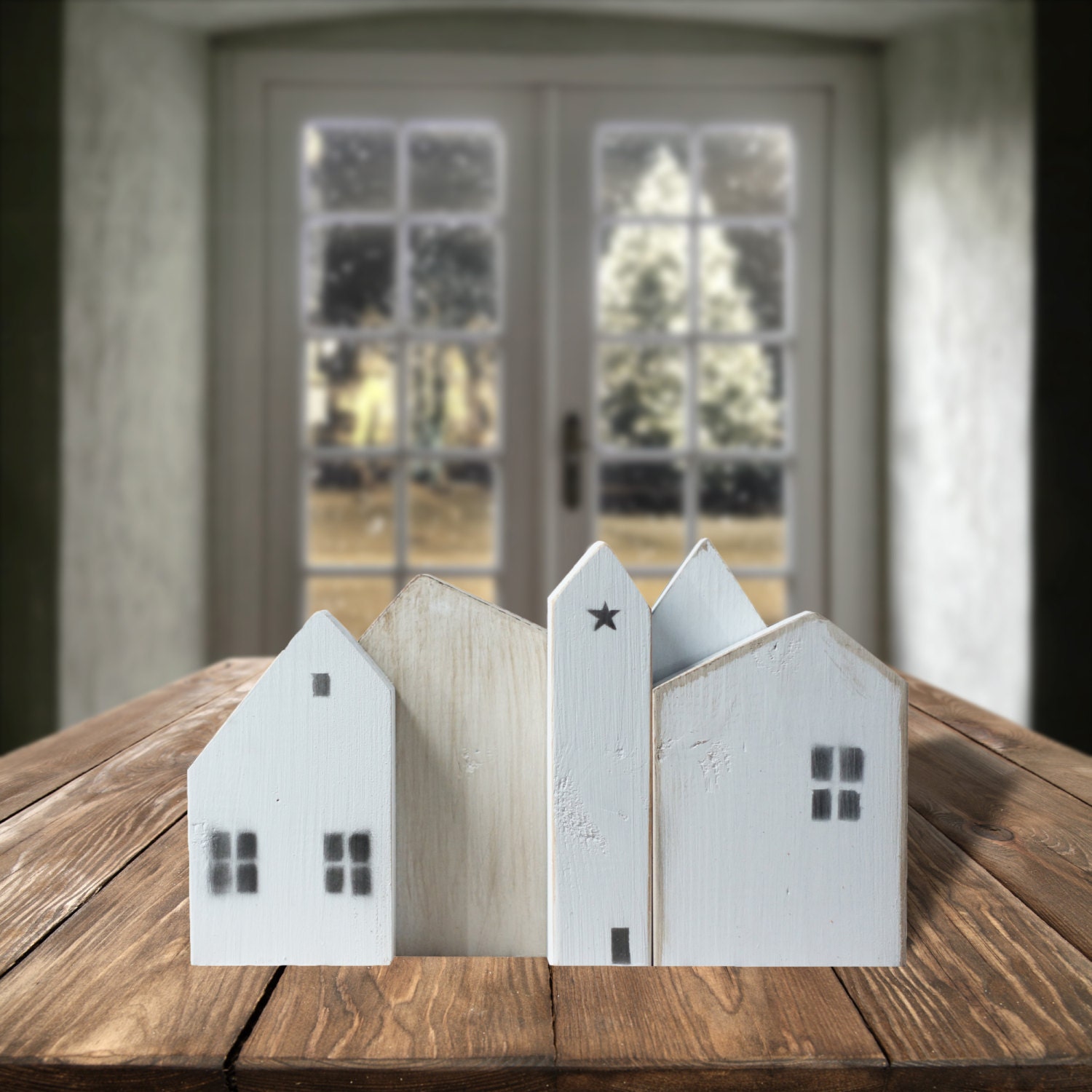97 Wood Home Decor Rustic Dandelion Wall White Wooden Houses Farmhouse Decor Christmas Village Small Wood House Rustic Home