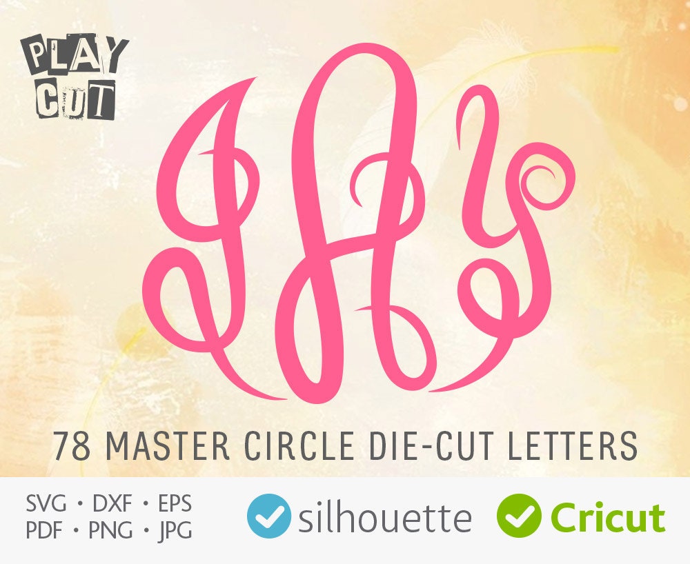 Master Circle Font Svg Monogram Alphabet Svg Cut File By PlayCut