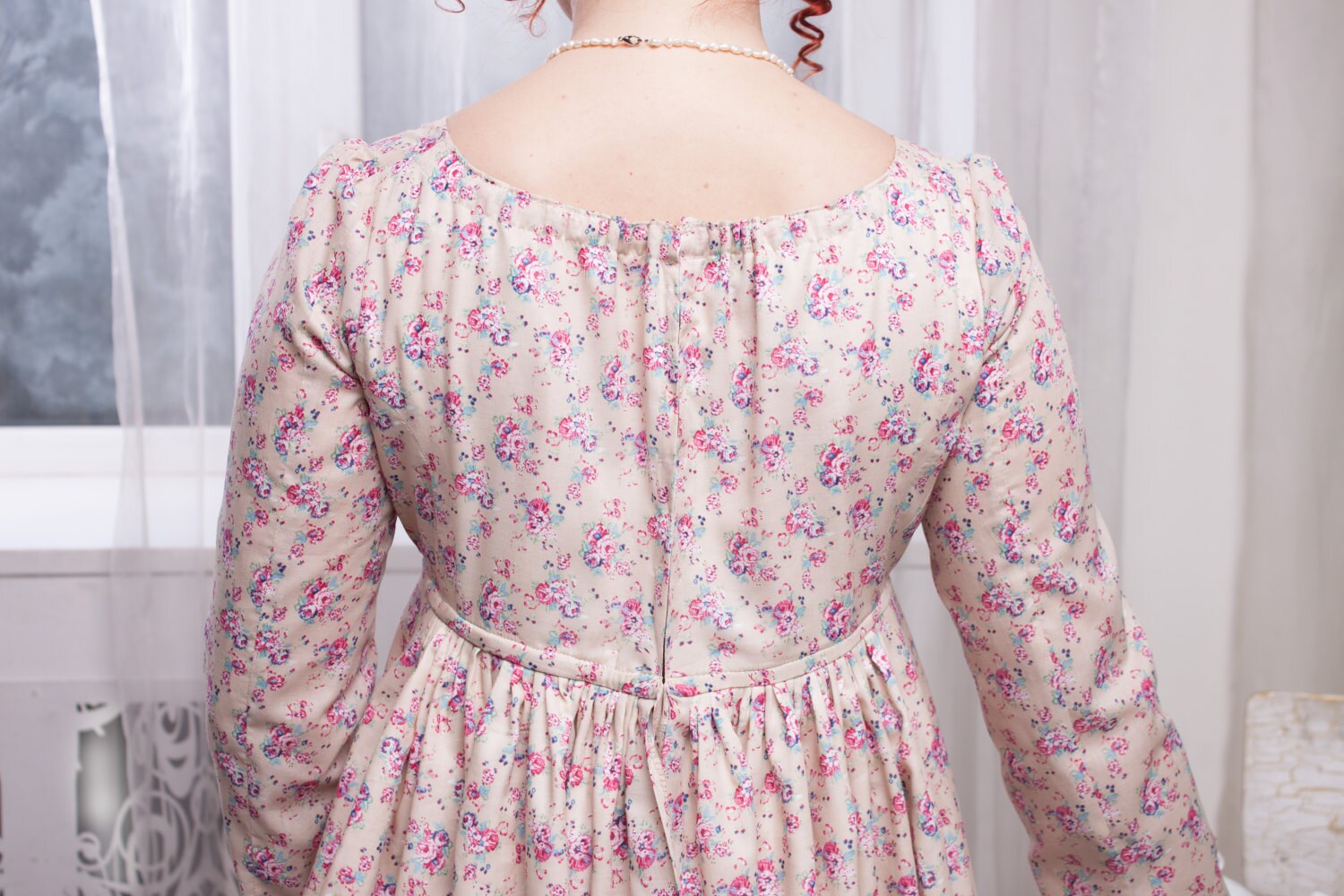 Regency Morning Dress 1800s Home Gown