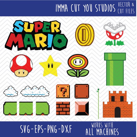 Mario Bros Set Nintendo Cuttable Design File Svg Eps My XXX Hot Girl