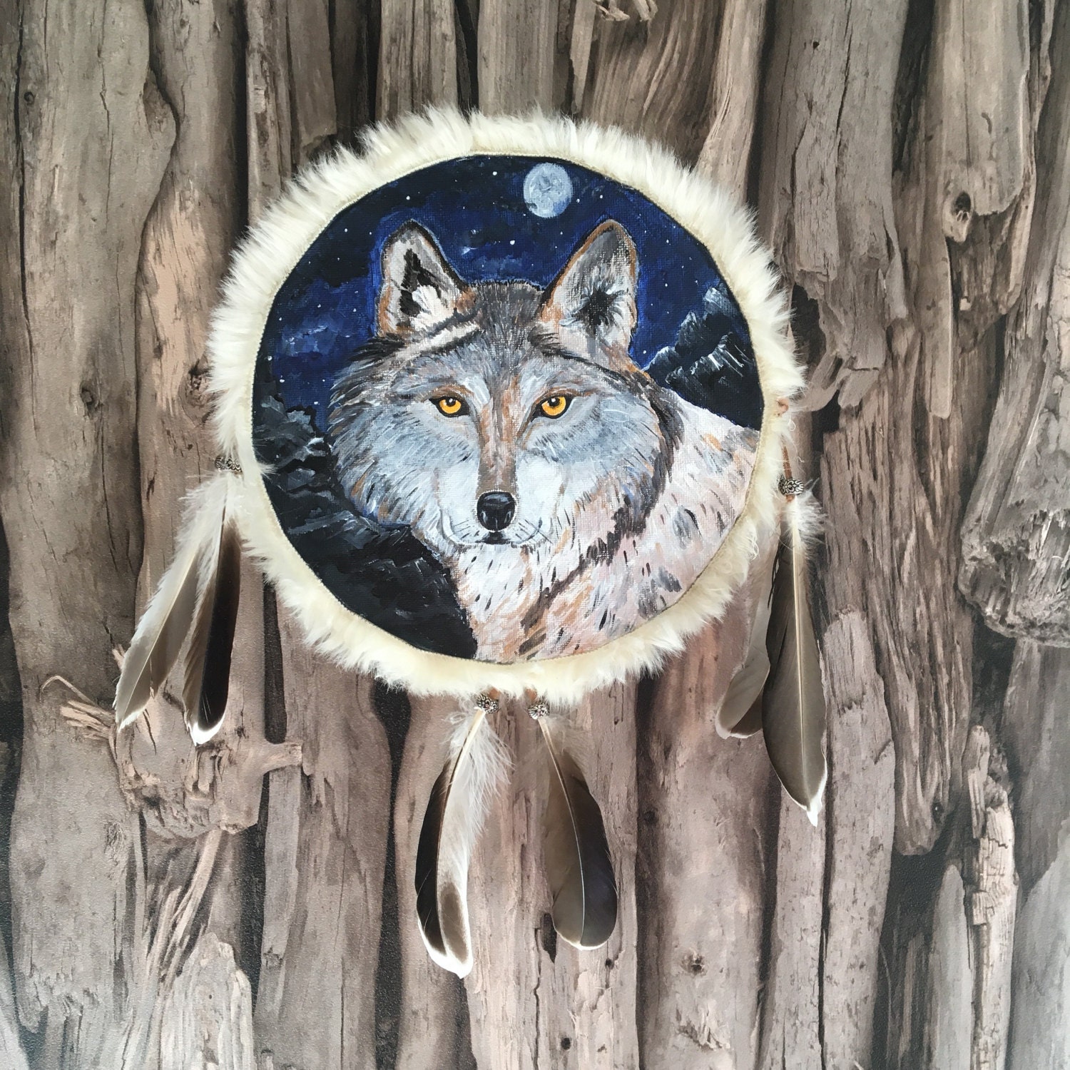 Wolf Spirit Wall Decor Wolf Totem Wall Art Native American