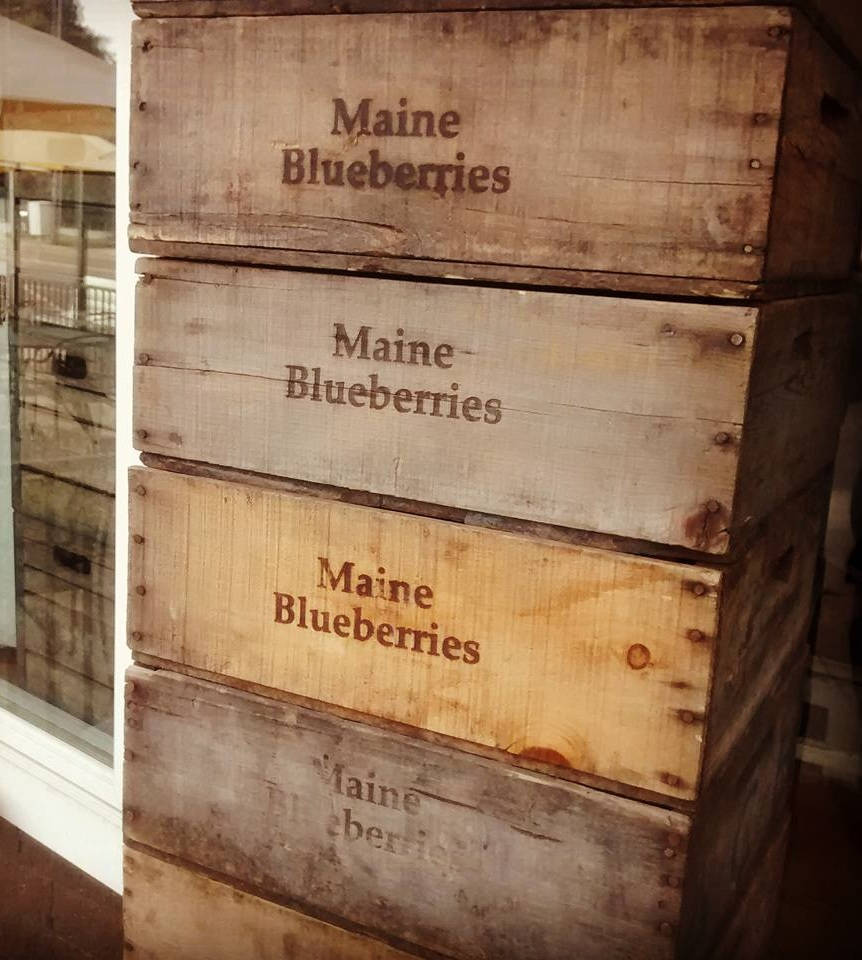 Wooden Blueberry Crate Vintage Maine Blueberries Crate