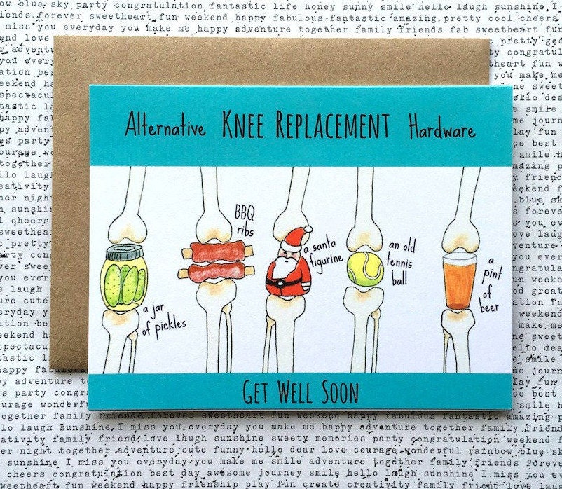 Knee Replacement Card Funny Knee Replacement Card Knee