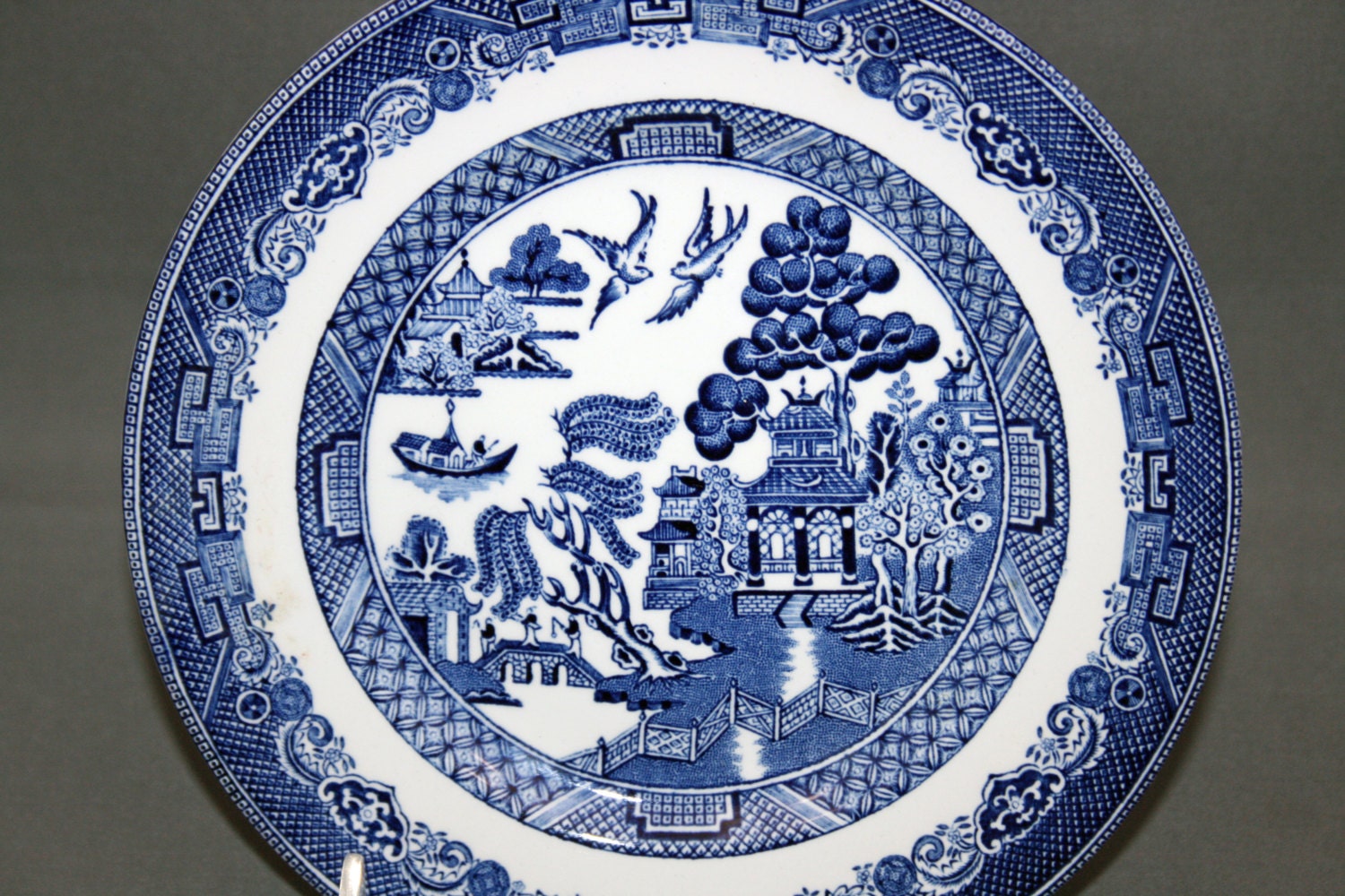 Vintage Blue Willow Bread And Butter Plate Dessert Plate Transferware