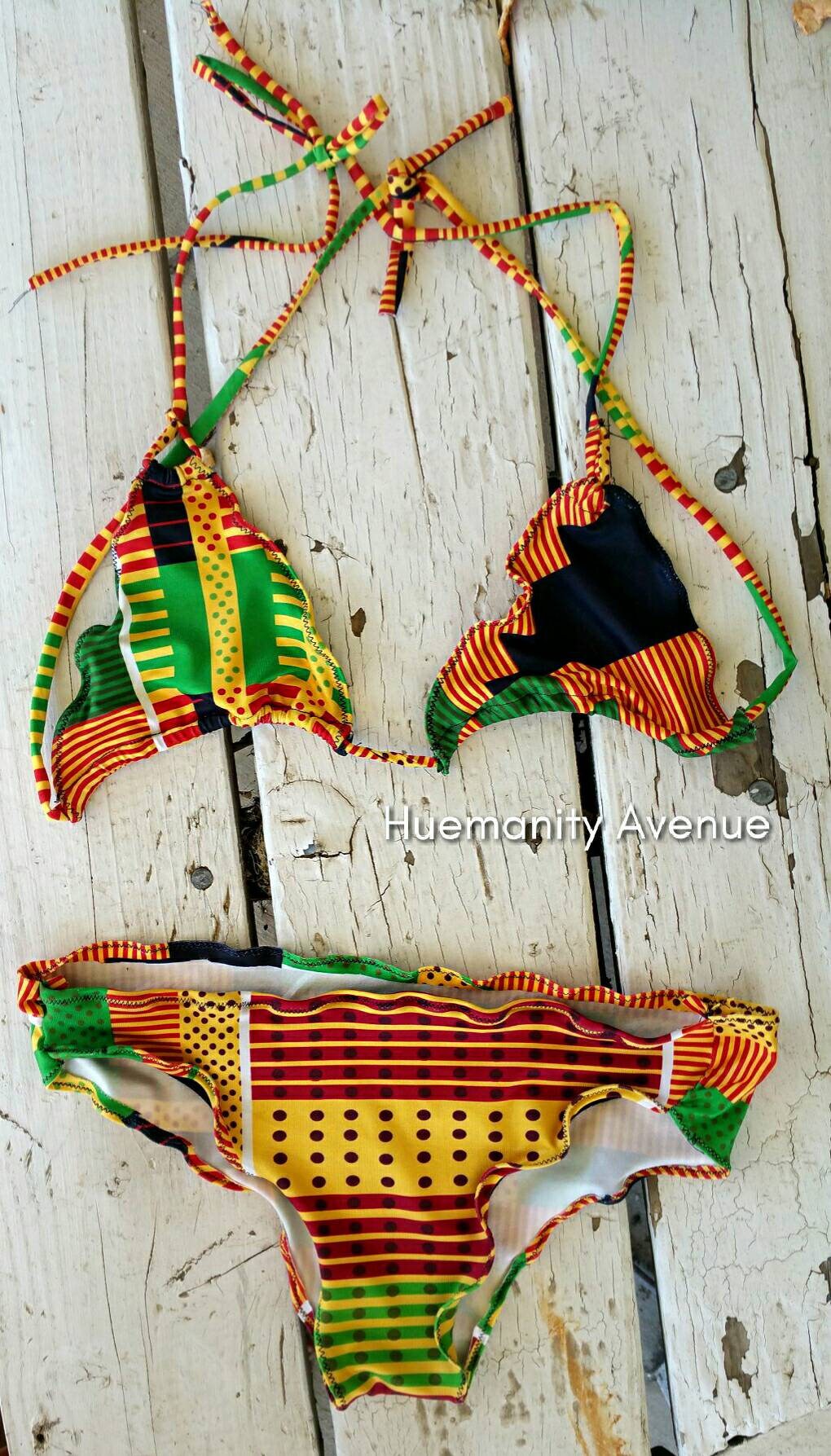 African Print Bikini Kente Bikini African Swimsuit