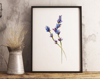 Ähnliche Artikel wie Original Aquarell Lavendel Original Lavendel