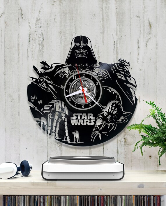 Star Wars Vinyl Clock Darth Vader Wall Vinyl Clock V Clock