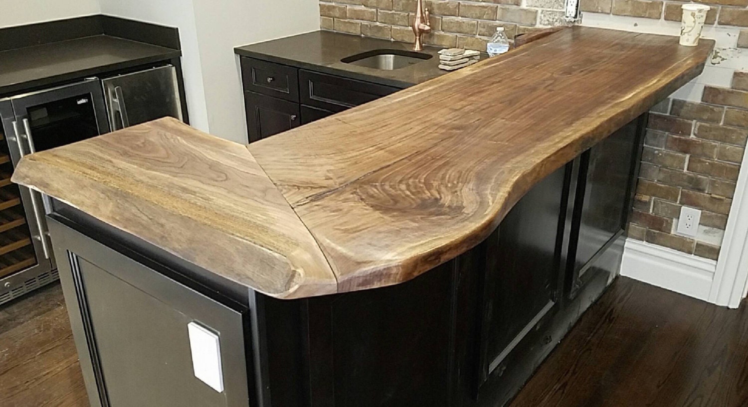 Live Edge Gorgeous Black Walnut Bars Kitchen Islands Counter