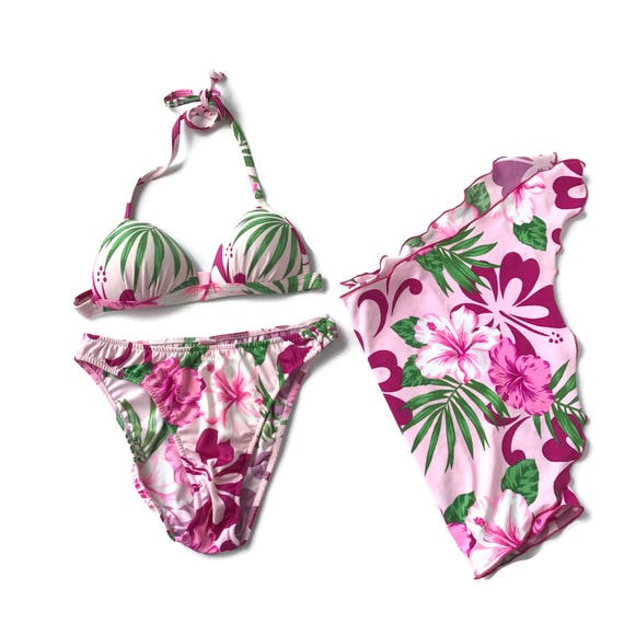 S Tropical Pink Hi Cut Bikini Pc Set Venus Swimwear