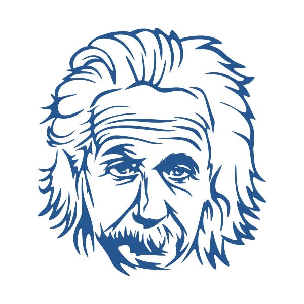 Albert Einstein Cuttable Designs Svg Dxf Eps Silhouette Studio