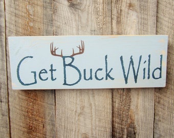 Get Buck Naked Sign Bathroom Decor Rustic Bathroom Rustic