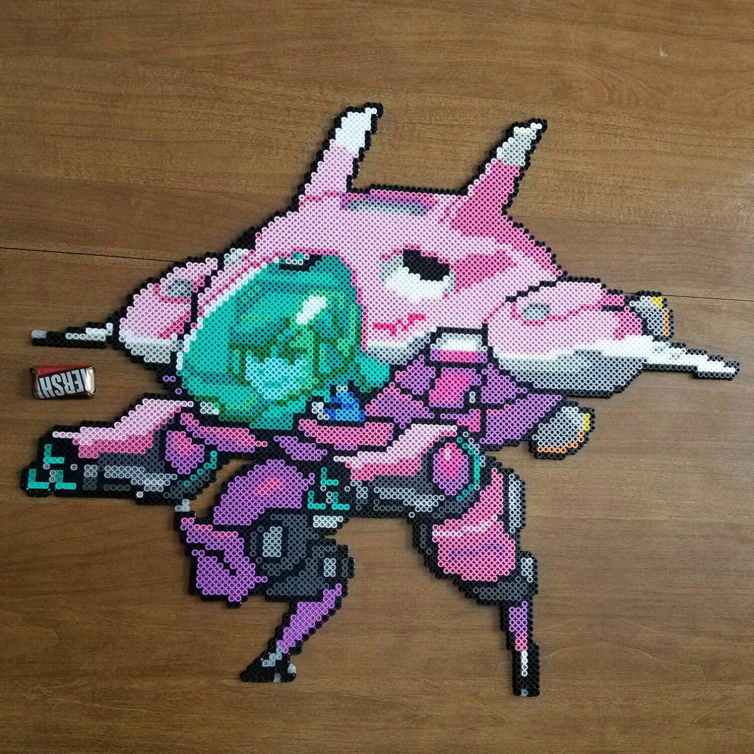 D Va Overwatch Hero Pixel Spray Perler Bead Sprite Art