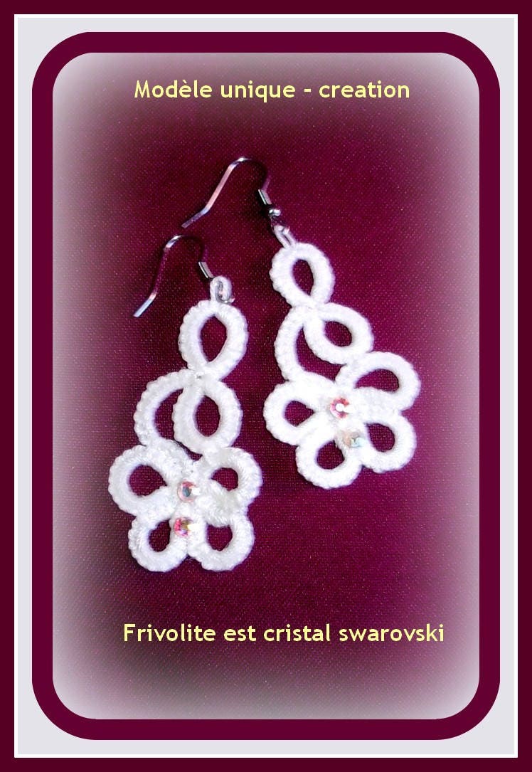 Capodanno Earrings Needle Tatting Kit And Tutorial Step By