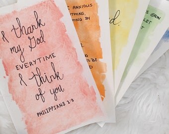 Custom Watercolor Scripture Verse Paintings