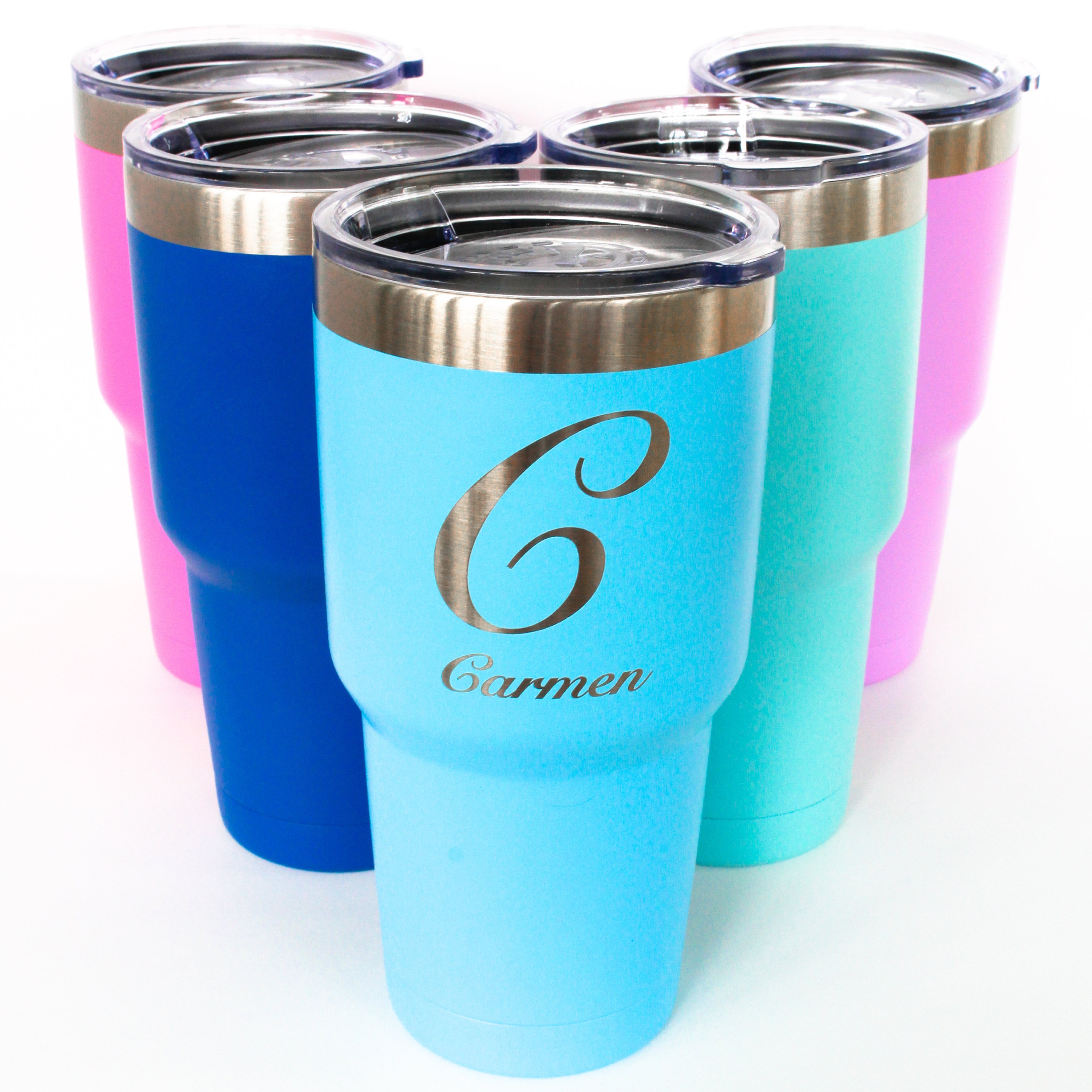 Powder Coated Engraved Tumbler Large Oz Or Small Oz