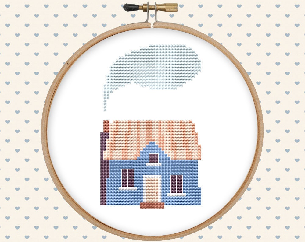 House Cross Stitch Pattern Pdf Counted Cross Stitch Home