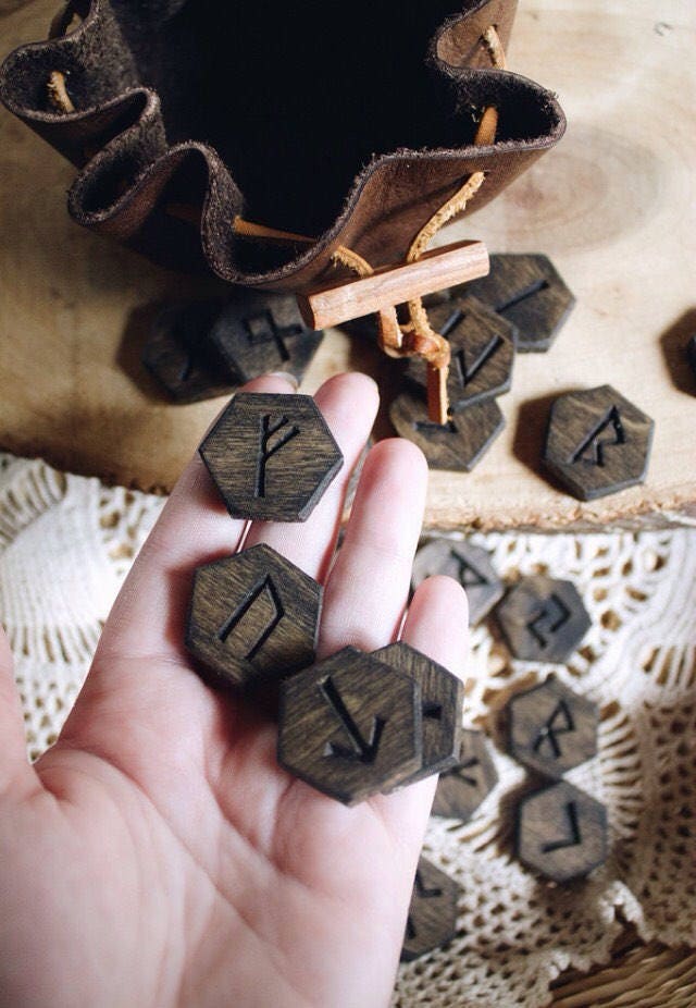 Rune Set Handmade Runes Runes Viking Runes Handmade Wooden