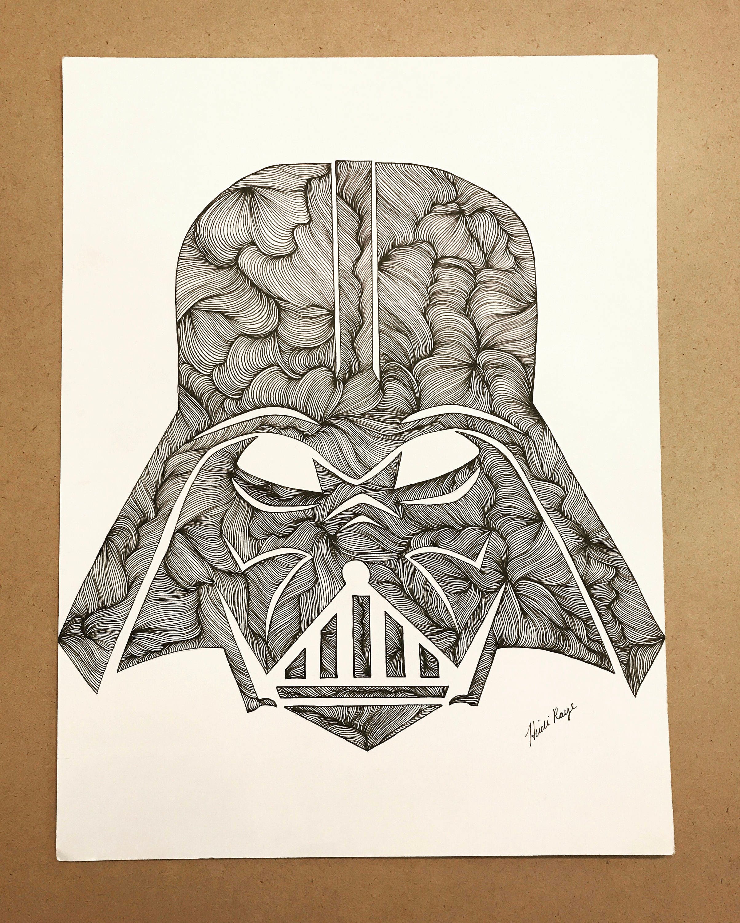 Zentangle Darth Vader