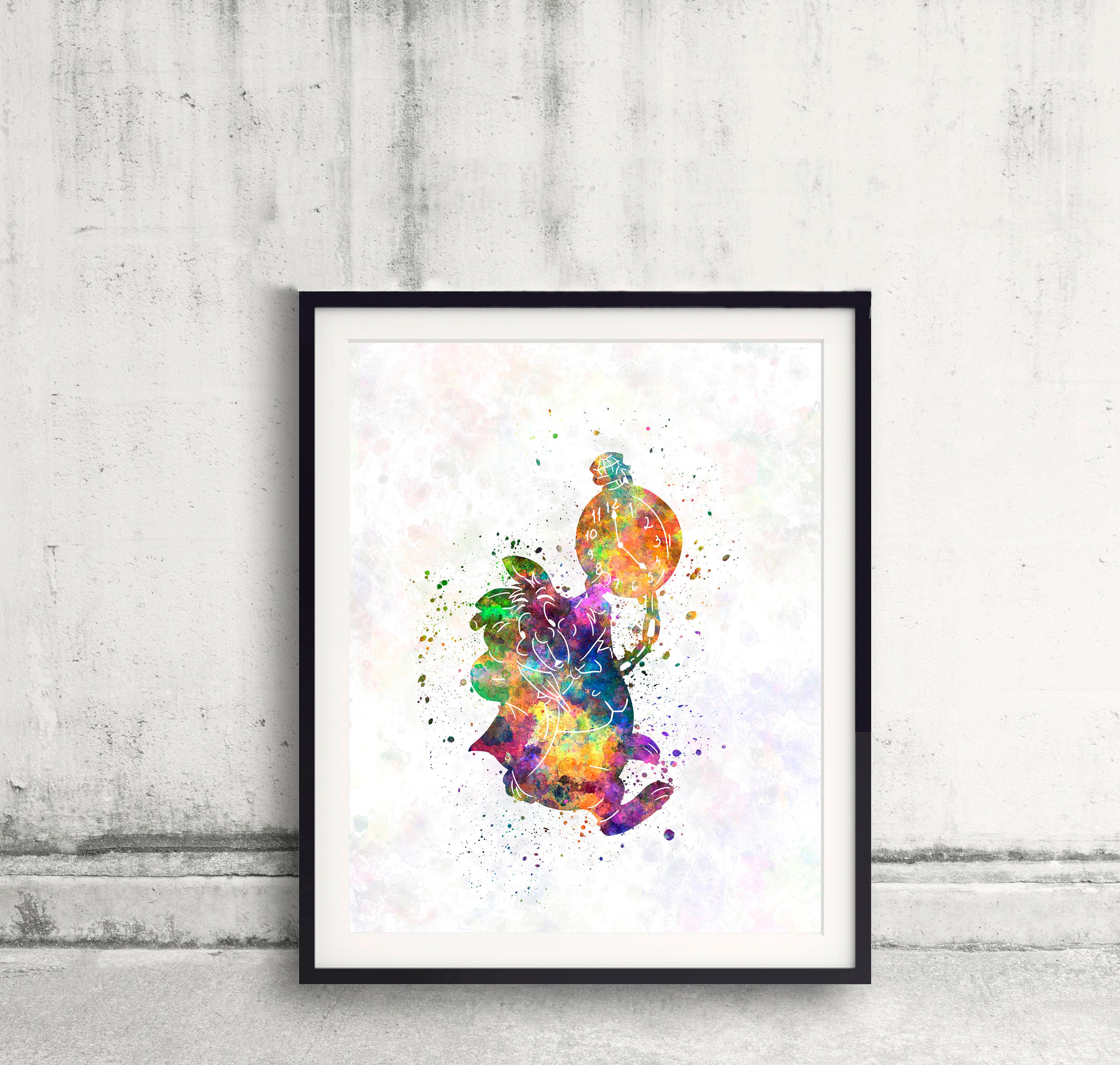 Mickey Mouse Fine Art Print Glicee Disney Cartoon Poster Decor