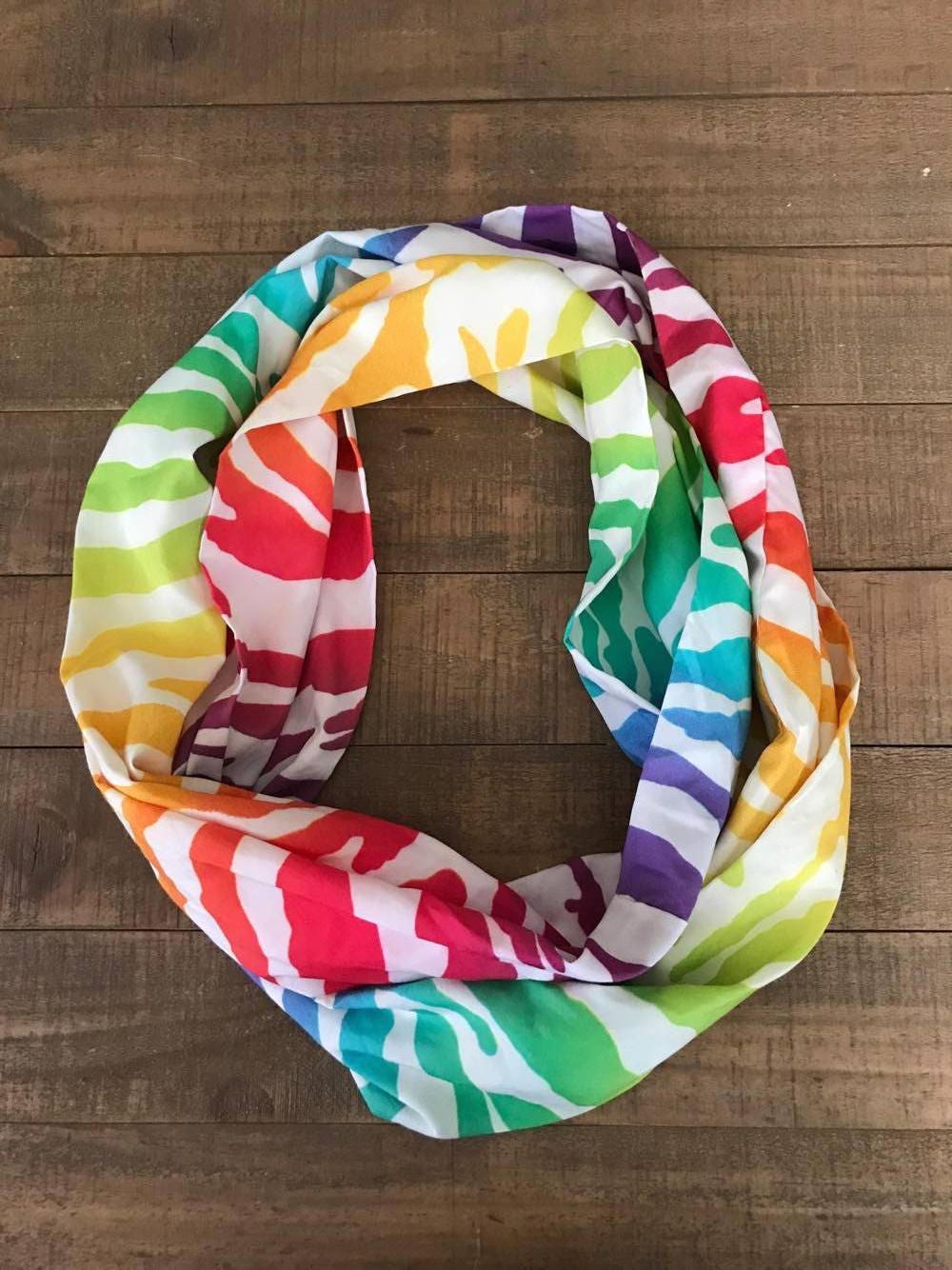 Rainbow Infinity Scarf Rainbow Colorful Scarf Gay