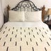 White Black Cream Arrows Print Mudcloth Throw Blanket