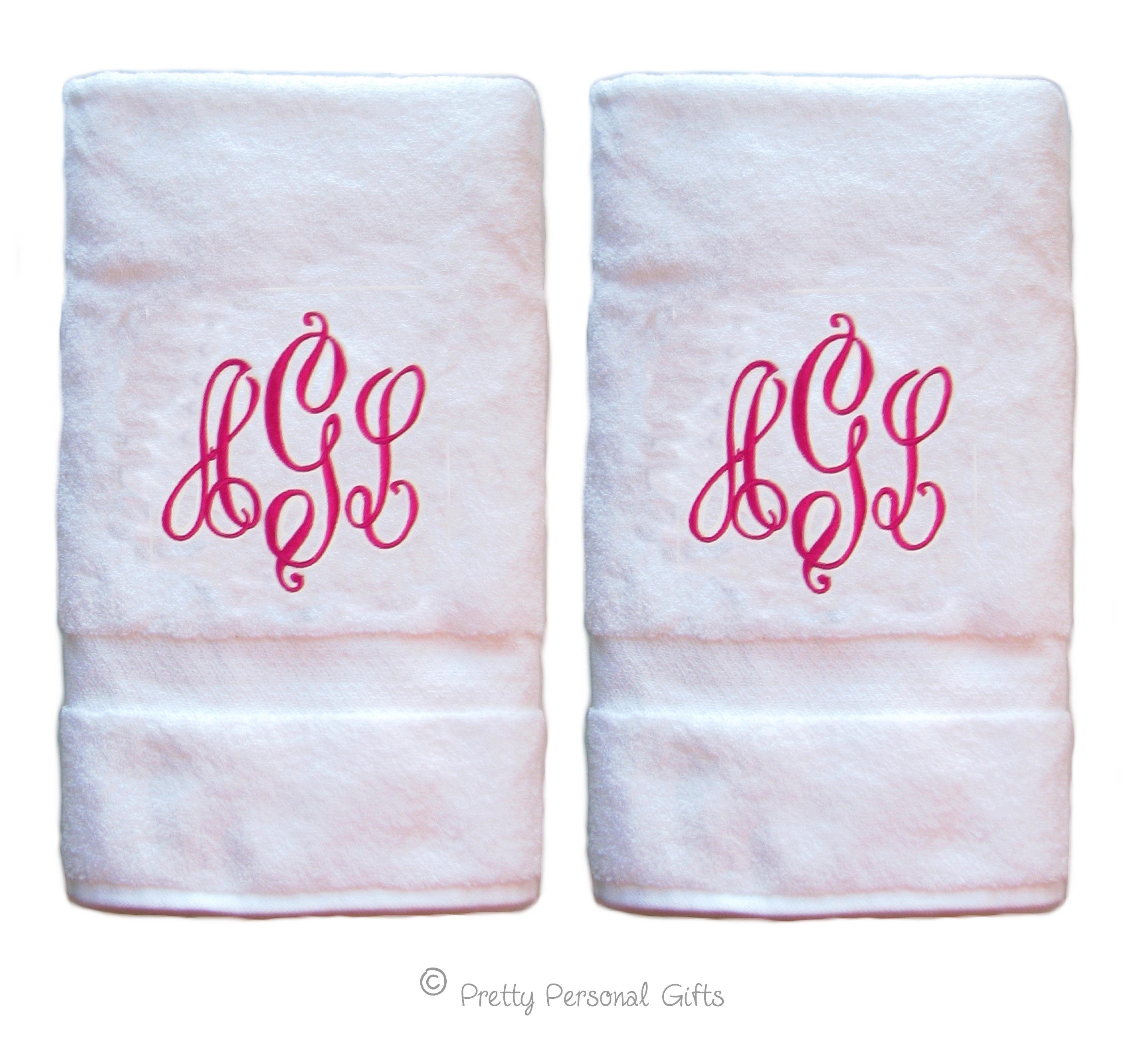 Personalized Bath Towel Monogrammed Bath Towel Colors