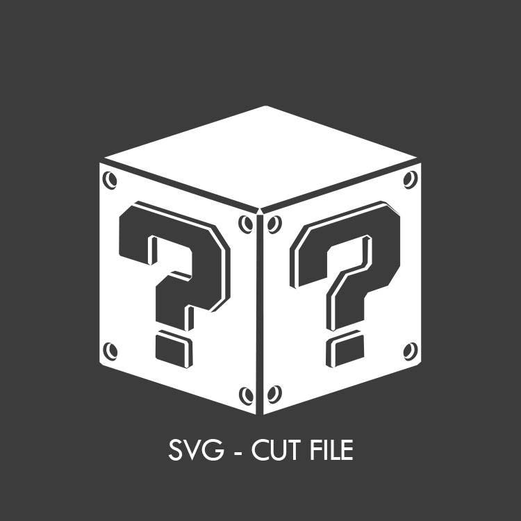 Super Mario Question Mark Block SVG Cut File