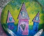 Round Glass Fine Art Pendant Necklace Bless Each  House Series