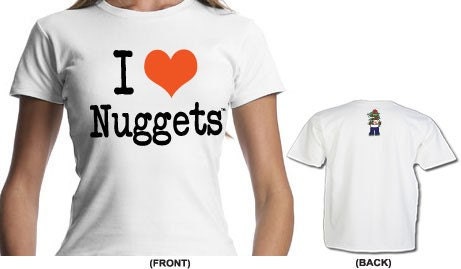 I Love Nuggets Woman's Organic Cotton Fitted T-Shirt