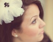 silk tulle feather flower fascinator