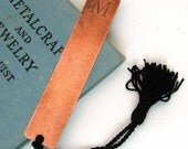 Copper Bookmark, Personalized with your Initial and FREE SHIPPING