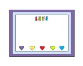 LOVE Note Cards (Hearts)  Set of 10