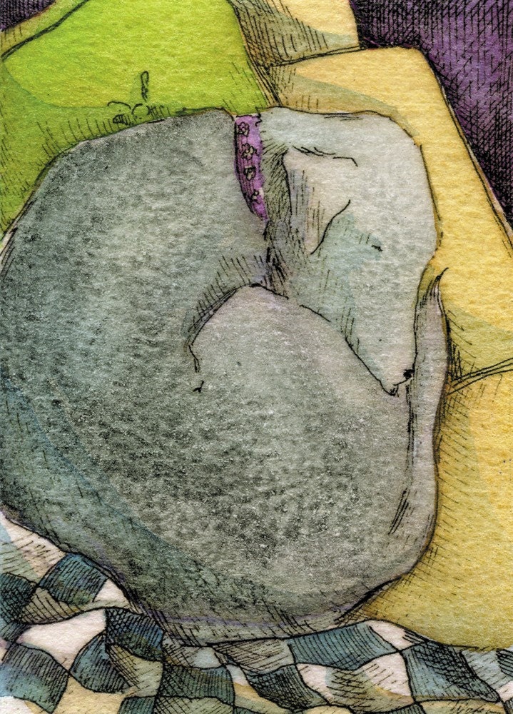 Limited Edition Hand Painted ACEO  ----    ----    ----  Myrna Naps
