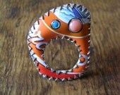 Ring, Recycled Tin, Silver with Semi-Precious Stones. Flat Oddity.