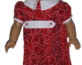 18 inch doll Red Retro Dress