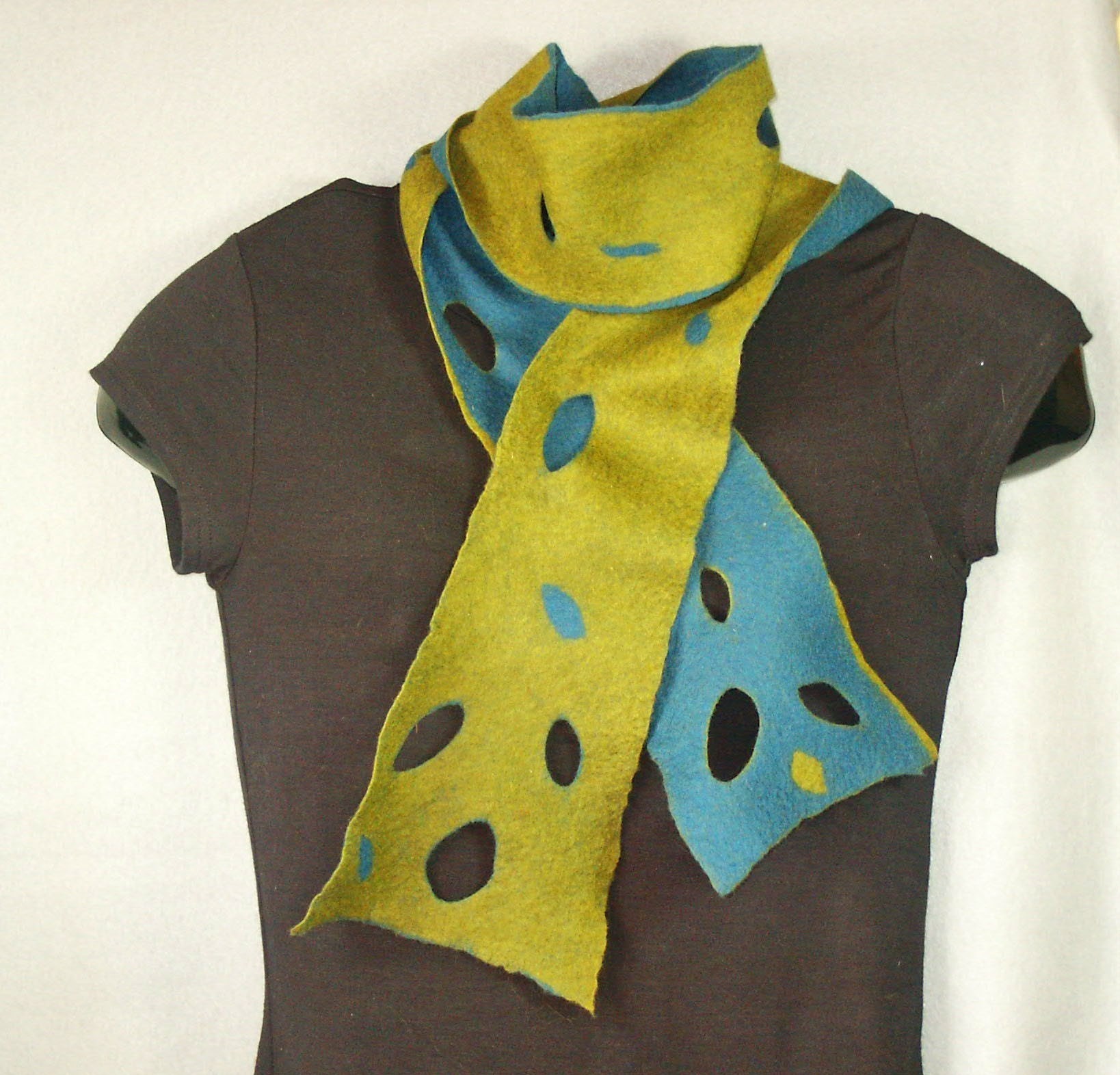 Swiss Cheese Felted Scarf