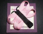 Pink Polka Dots Butterfly Hair Clip
