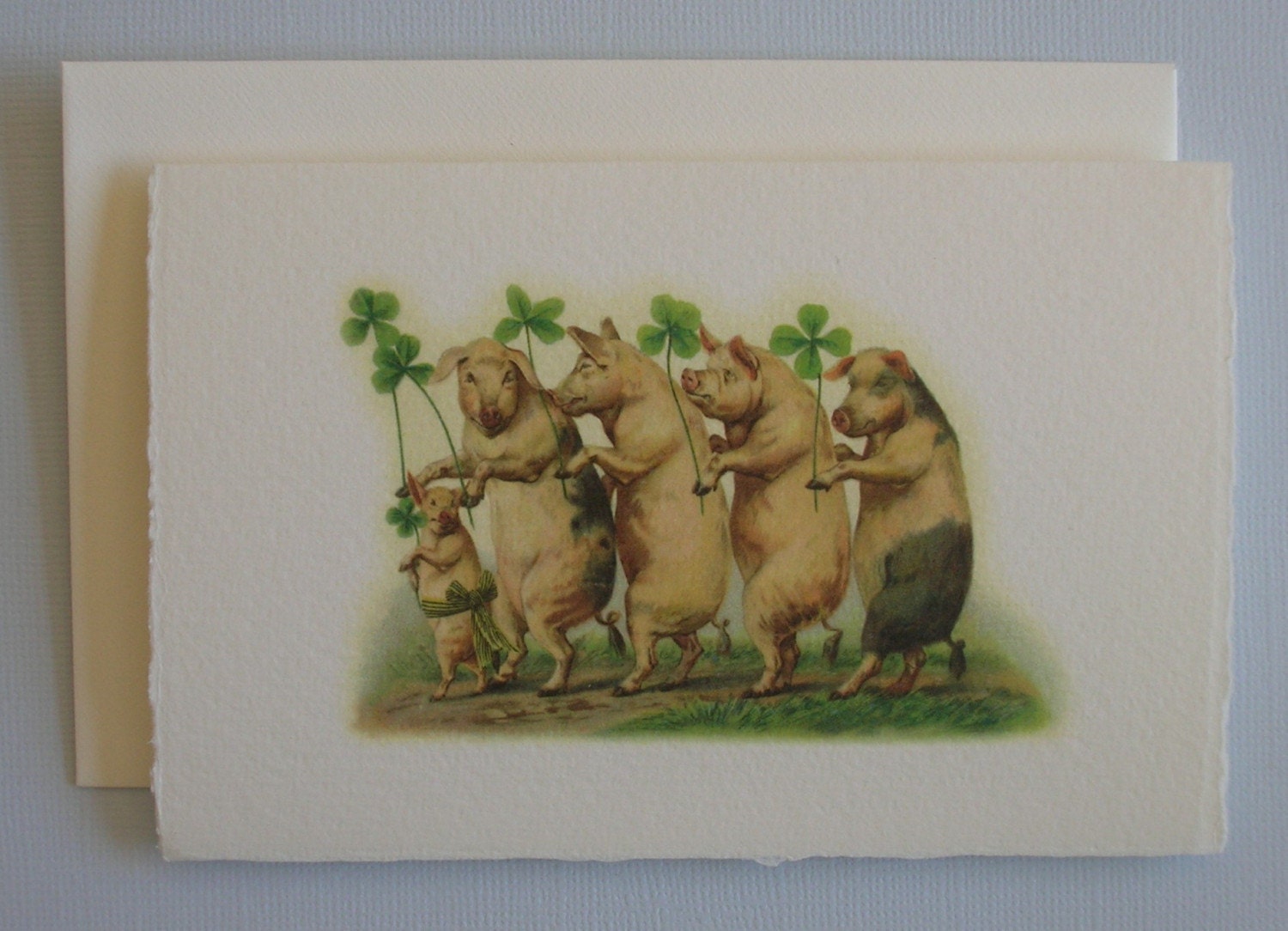 Happy Pigs Set of 6 Note Cards