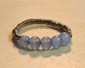 Blue Beaded Ring