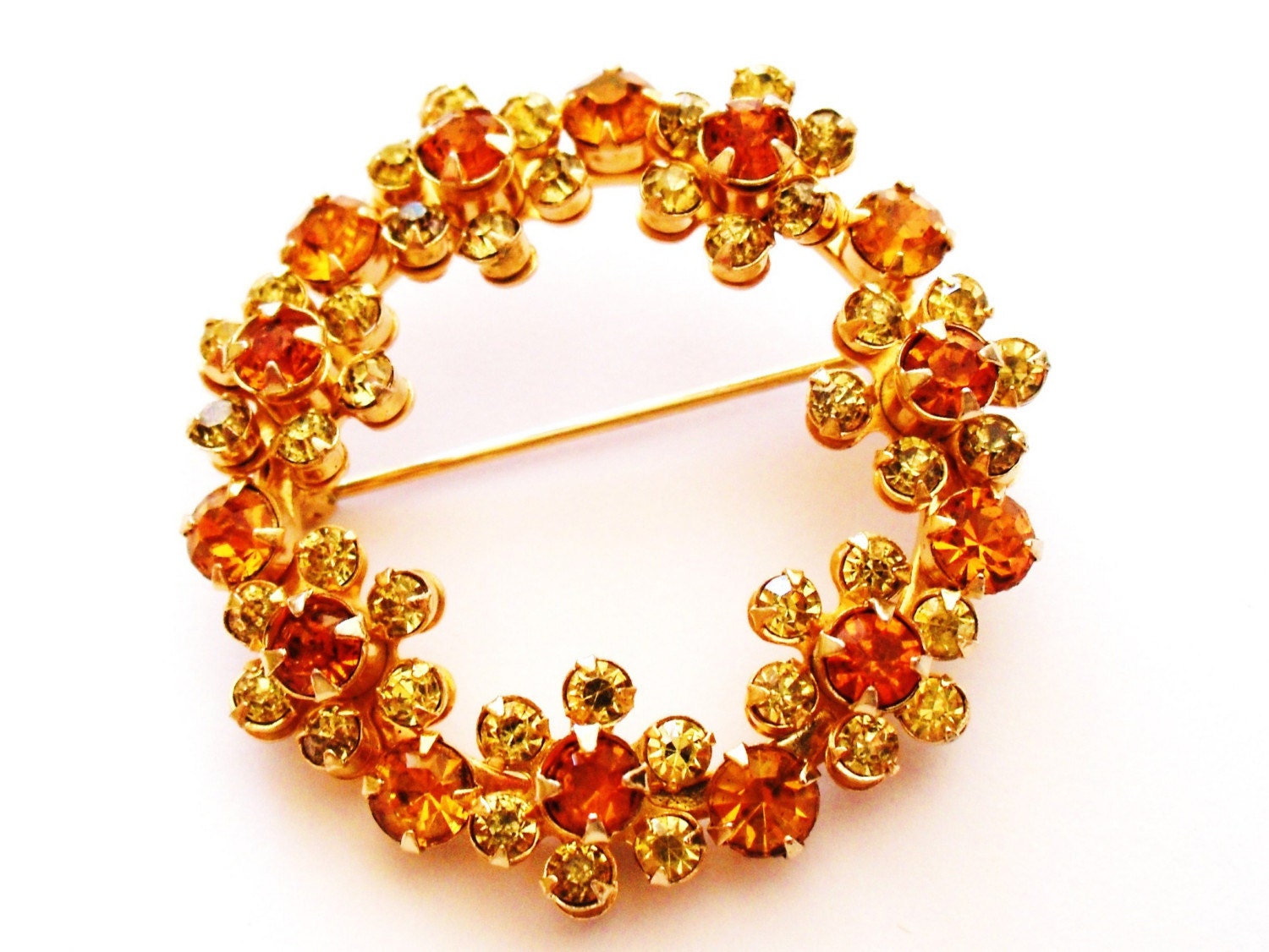 Original Vintage Sunflower Brooch cyber monday sale starts today